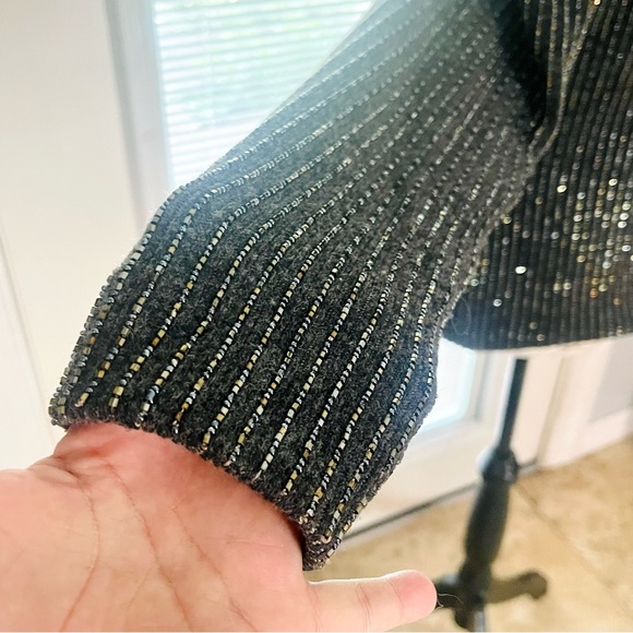 Carolyne Roehme Elizabeth Arden Vintage 80’s Beaded Wool Sweater | Size M - Picture 6 of 11